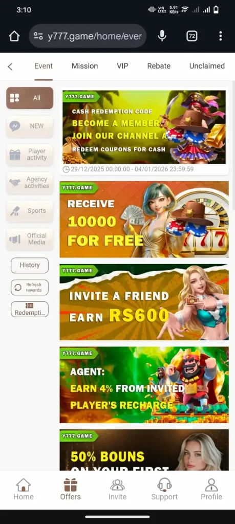 Y777 Game APK